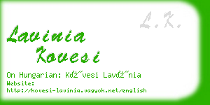 lavinia kovesi business card